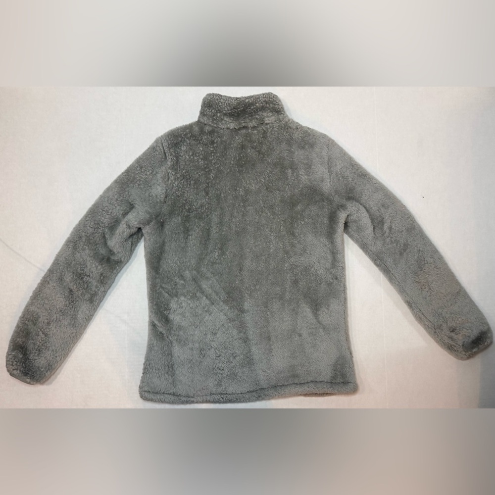 Fila Faux Fur Fleece Full Zip Jacket Gray Size M - Picture 3 of 12